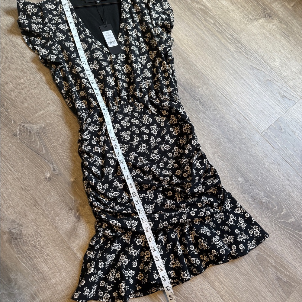 Veronica Beard Black Floral Dress-Size M-NWT - Picture 7 of 14